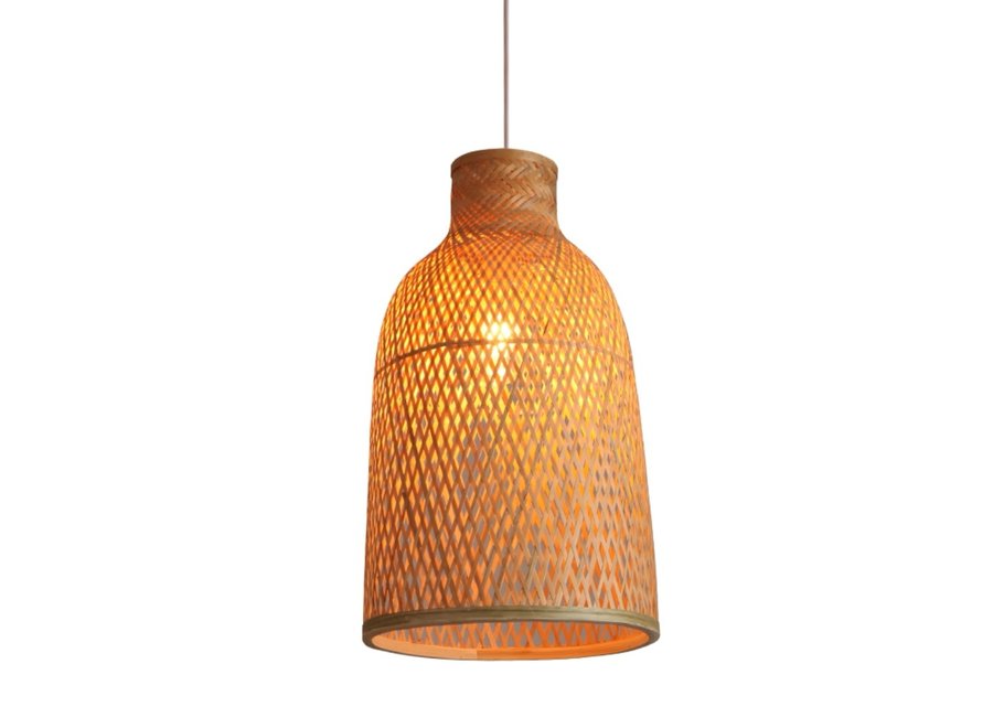 Lámpara Colgante de Bambú Hecha a Mano - Paisley D30xH55cm