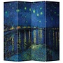 Paravent Interieur L160xH180cm 4 Panneaux Van Gogh La Nuit Étoilée