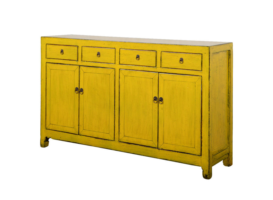 Fine Asianliving Antique Chinese Sideboard Yellow Glossy W158xD40xH95cm