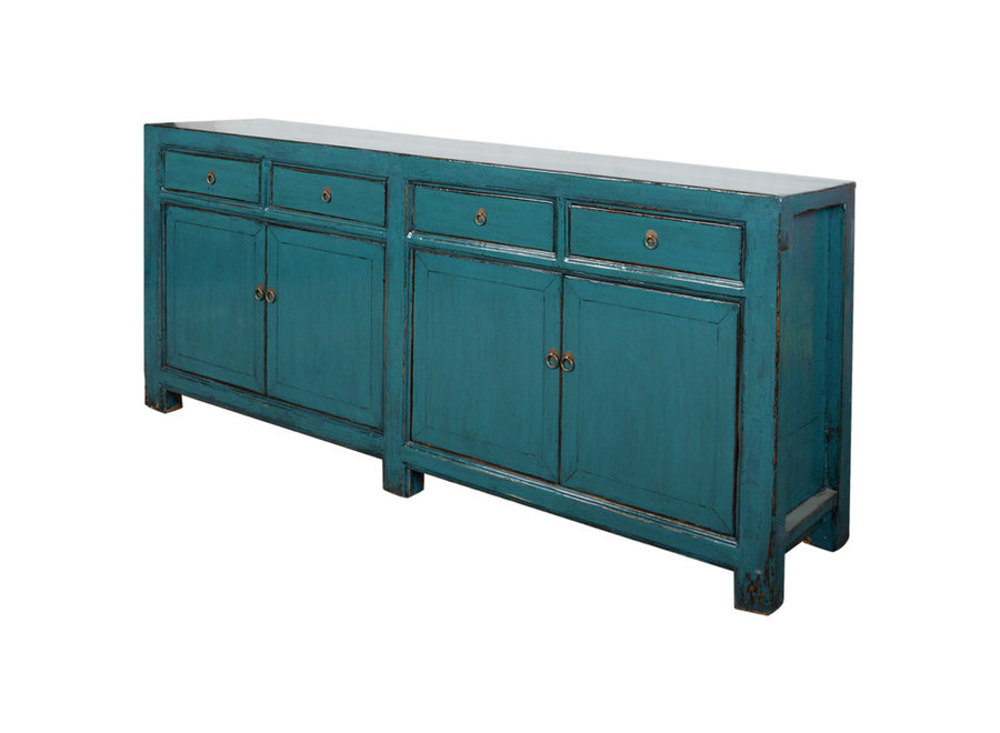 Fine Asianliving Chinese Sideboard Teal Glossy W214xD43xH91cm