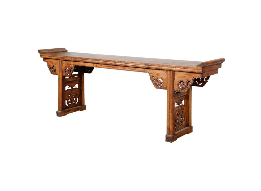 Table d'autel Chinoise Antique Sculptée à La Main L260xP47xH93cm