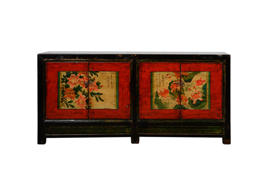 Antique Chinese Sideboard Handpainted W178xD38xH84cm