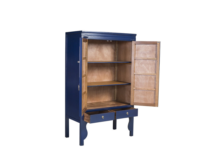 Armoire de Mariage Chinoise Bleu Nuit - Orientique Collection L100xP55xH175cm