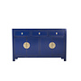 Chinesisches Sideboard Kommode Nachtblau - Orientique Kollektion - B140xT35xH85cm