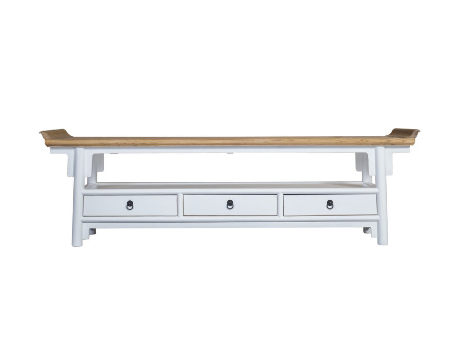 Chinese TV Cabinet White Qiaotou W180xD40xH55cm