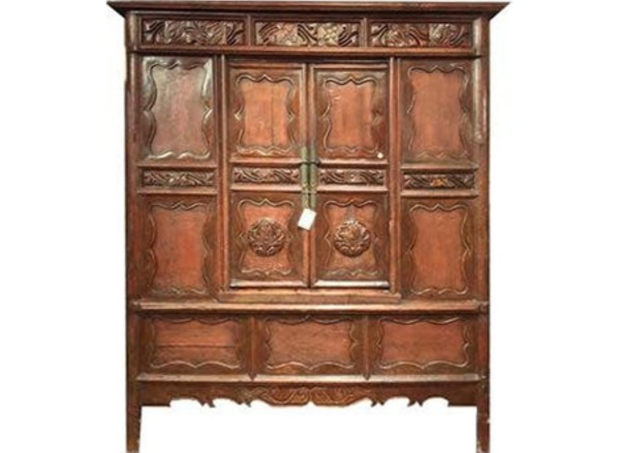 Antique Chinese Cabinet Hand-carved W150xD60xH176cm