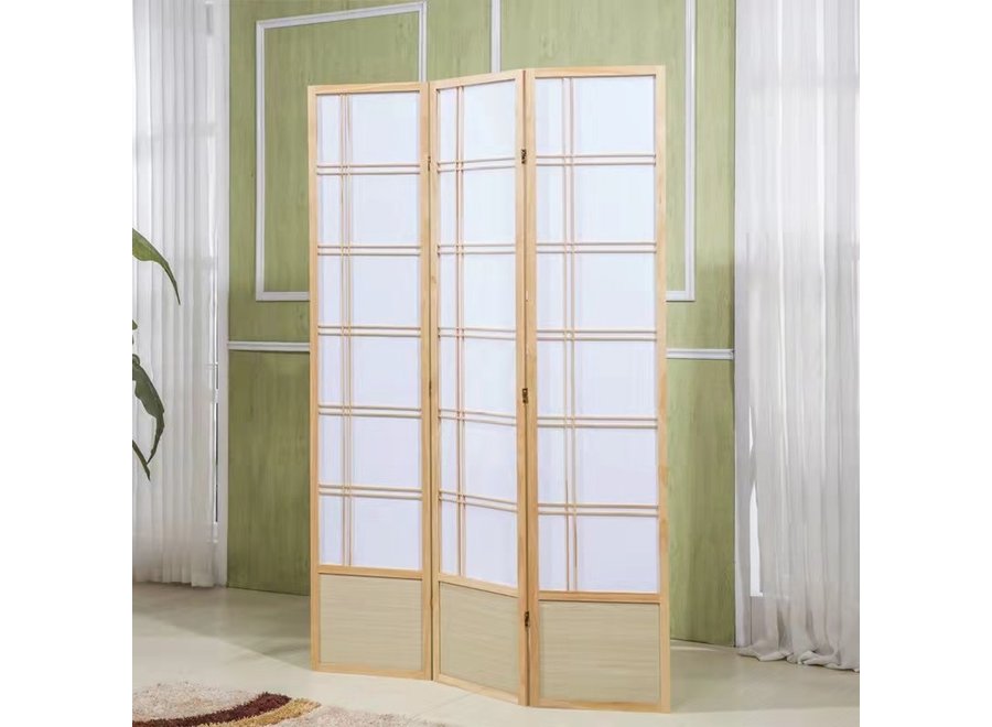 Japanese Room Divider Shoji W135xH180cm Privacy Screen Natural - Nishio