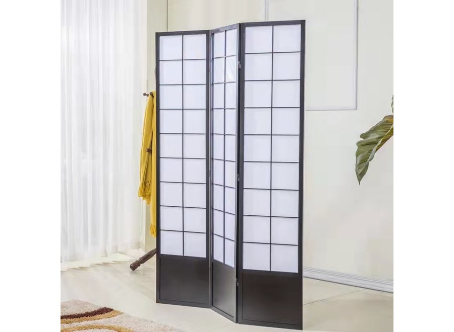 Paravent Japonais Shoji L135x180cm Noir - Miura