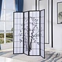 Japanese Room Divider Shoji W180xH180cm Privacy Screen Black - Bamboo