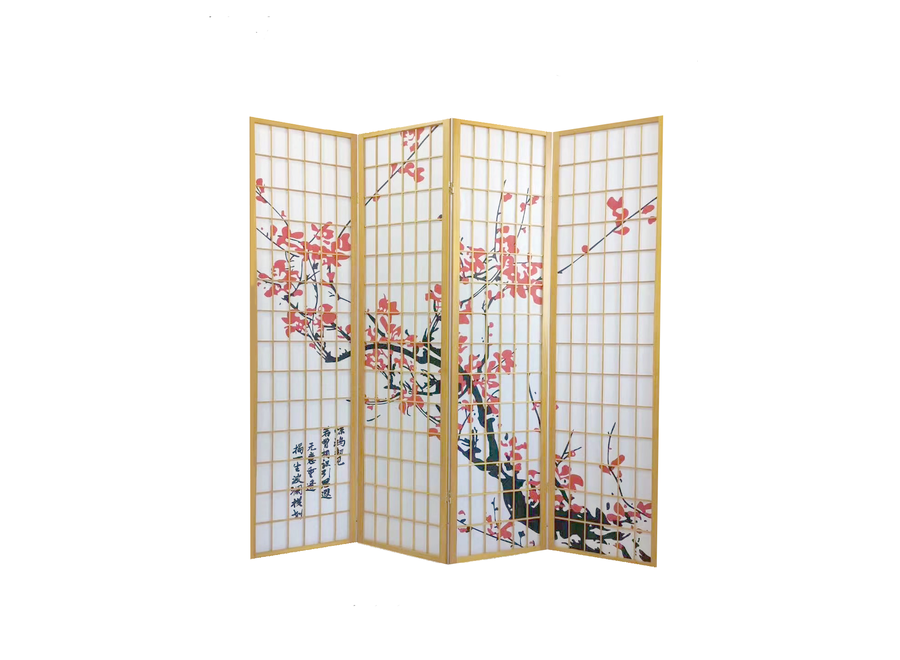 Japanese Room Divider Shoji W180xH180cm Privacy Screen Natural- Sakura