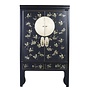Chinesischer Hochzeitsschrank Onyx Schwarz Handbemalt - Orientique Kollektion B100xT55xH175cm