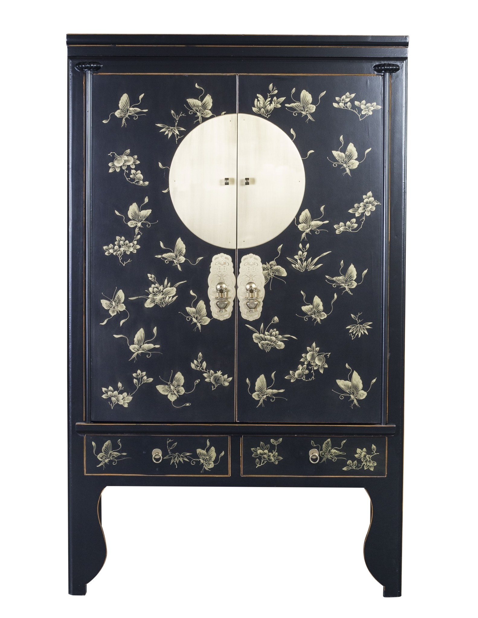 Armoire de Mariage Chinoise Noire Collection Orientique L100xP55xH17 Fine Asianliving
