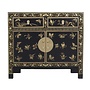 Chinese Cabinet Black Butterflies Hand-Painted - Orientique Collection W90xD40xH80cm