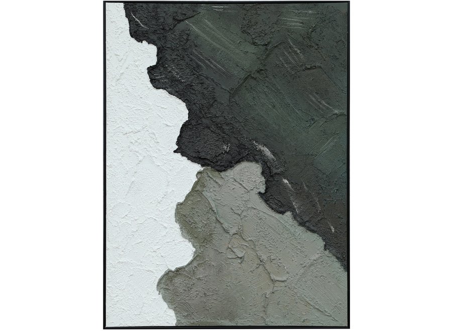 Oil Painting 100% Handpainted 3D Relief Effect Black Frame 90x120cm Abstract Art