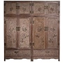Armoire de Mariage Chinoise Antique Set / 2 Empereur Fait Main Dragons L110xP55xH240cm