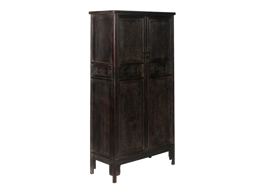 Armoire de Mariage Chinoise Antique Set / 2 Fait Main L86xP39xH168cm