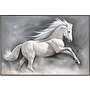 Ölgemälde 100% Handgemalt 3D Texture Rahmen Schwarz 100x150cm Pferd