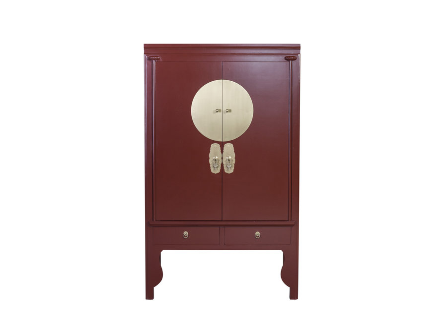 Chinesischer Hochzeitsschrank Scarlet Rot - Orientique Collection B100xT55xH175cm