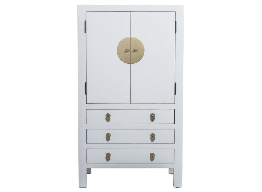 Armoire Chinoise Snow Blanc L63xP38xH110cm