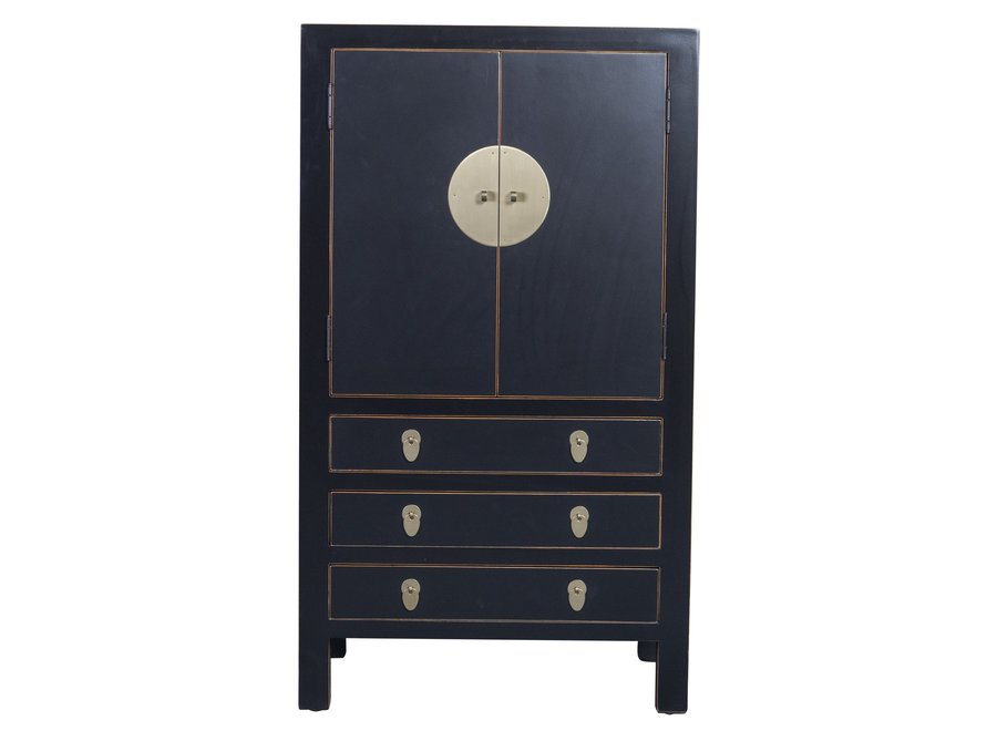 Fine Asianliving Chinese Cabinet Onyx Black W63xD38xH110cm