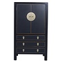 Armoire Chinoise Onyx Noir L63xP38xH110cm