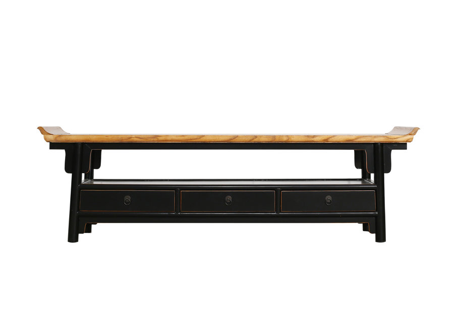 Fine Asianliving Chinese TV Cabinet Black Qiaotou W180xD40xH55cm