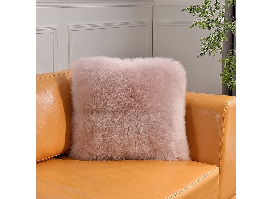 100% Genuine Real Sheepskin Decorative Pillow with Filling 45x45cm