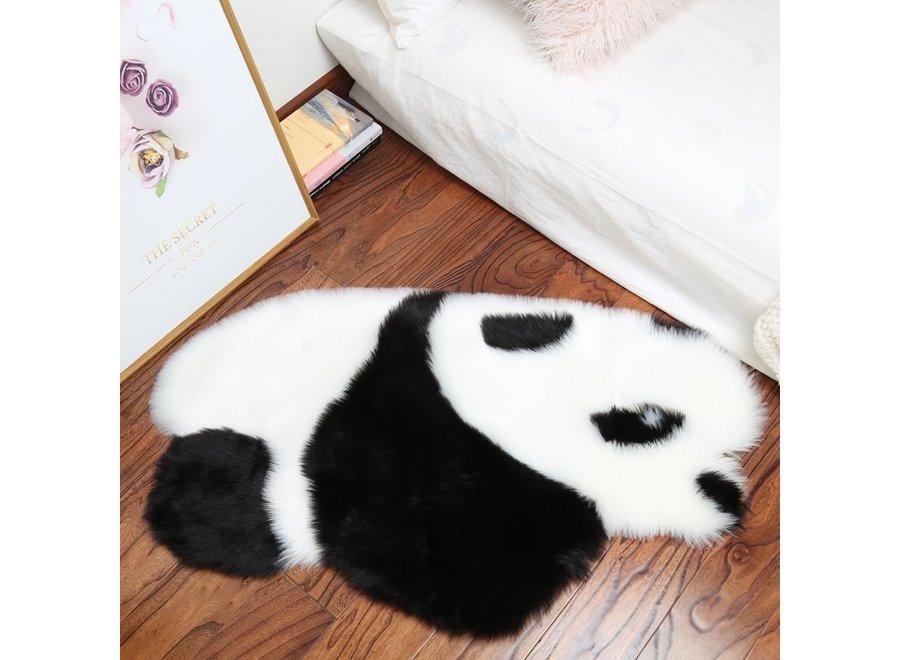 100% Genuine Real Sheepskin Rug Panda 60x90cm