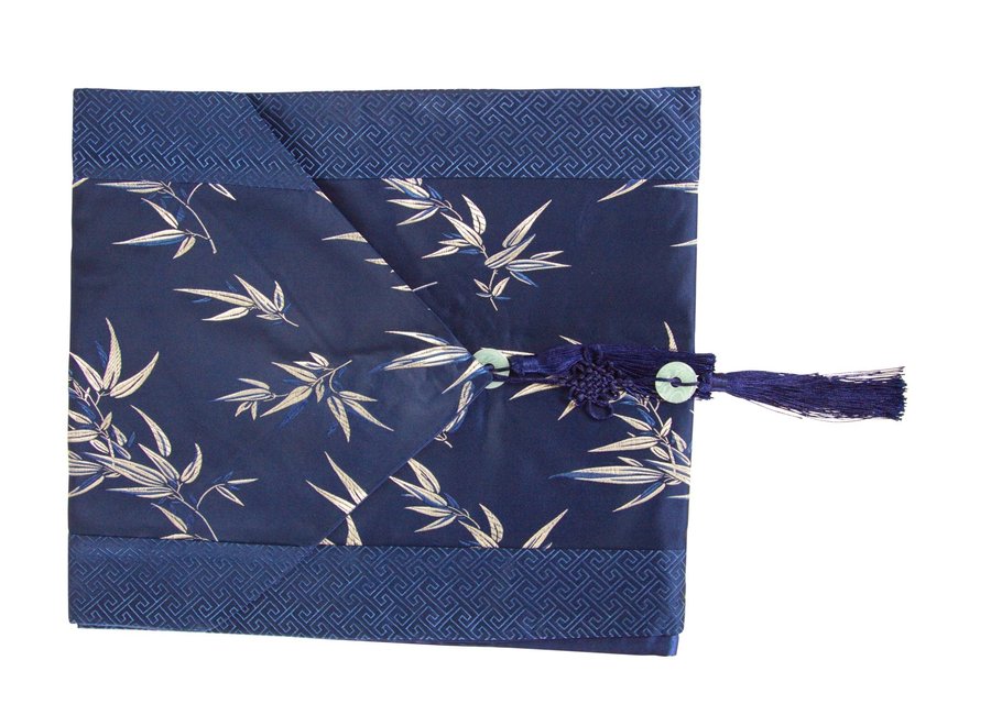 Fine Asianliving Chinese Table Runner 33x190cm Bamboo Blue