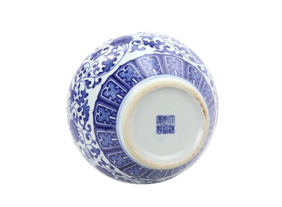 Chinese Vase Porcelain Dragon Blue White D22xH35cm