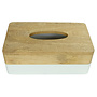 Fine Asianliving Tissue Box Holder Mango Wood Handmade in Thailand White