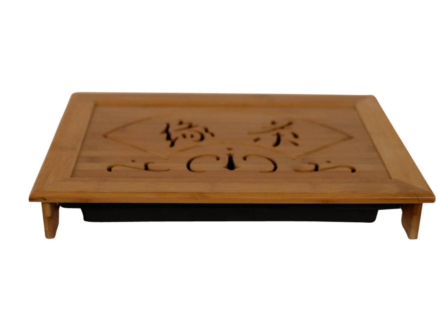 Tea Tray Bamboo with Chinese Characters &quot;Tea Time&quot; W46xD30xH5cm