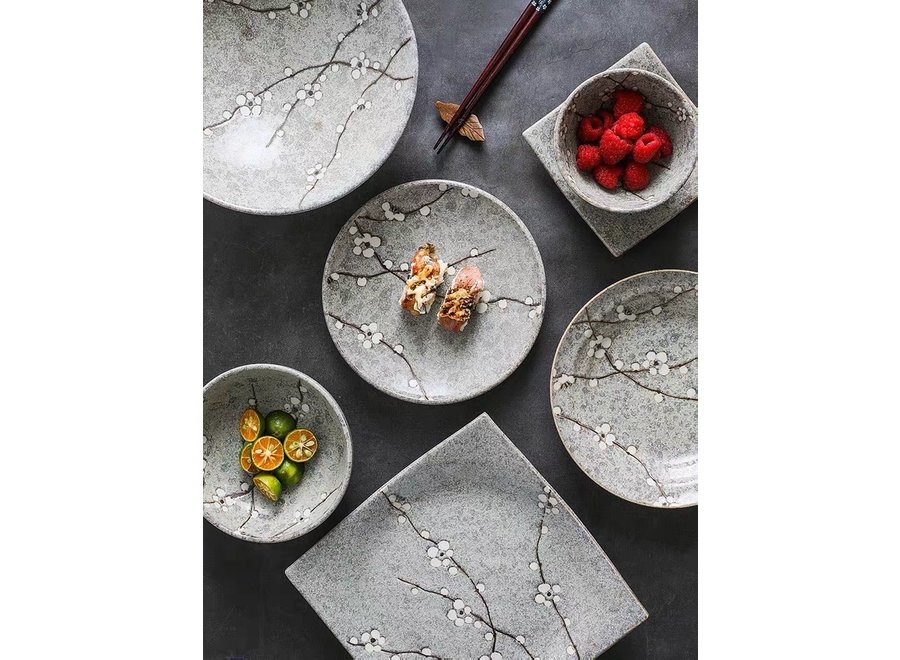 Fine Asianliving Japanese Tableware Soshun Grey Collection - Serving Plate 28.5x3cm