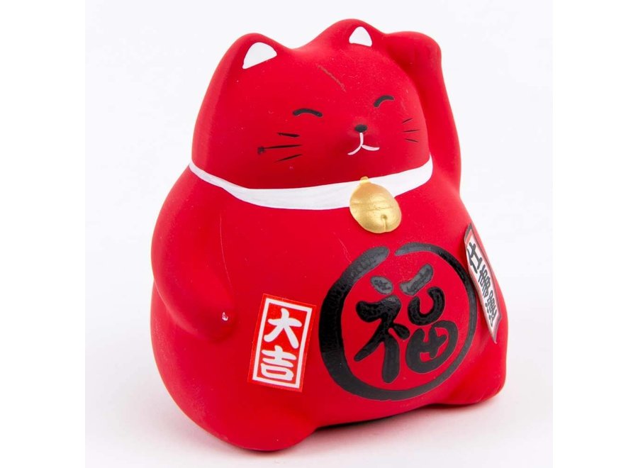 Lucky Cat Maneki Neko Red - Work