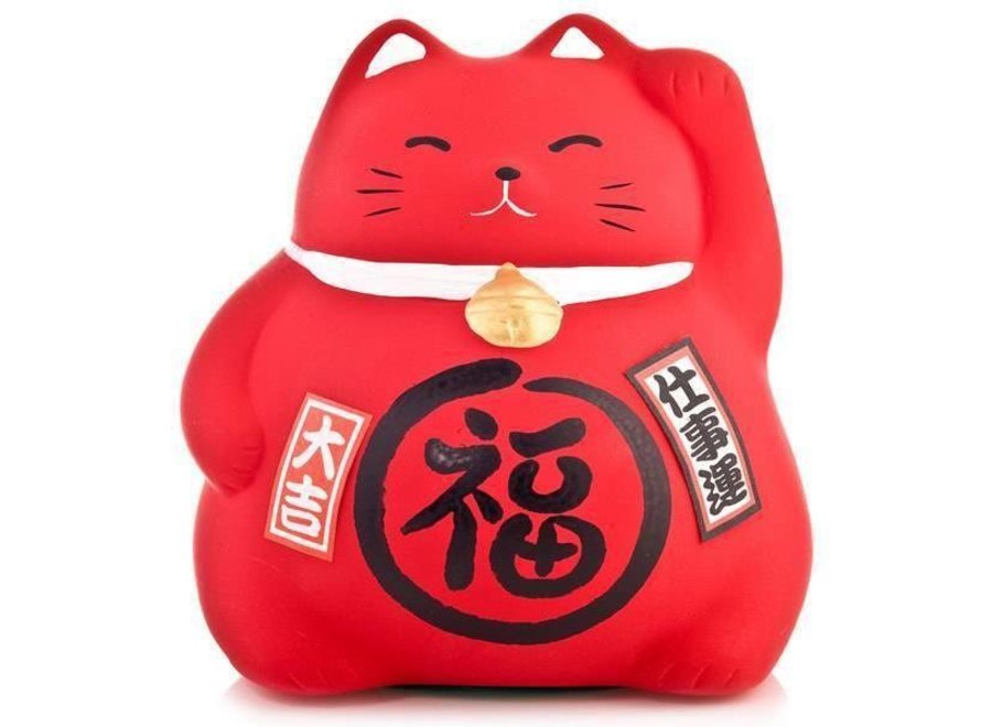 Lucky Cat Maneki Neko Red - Work