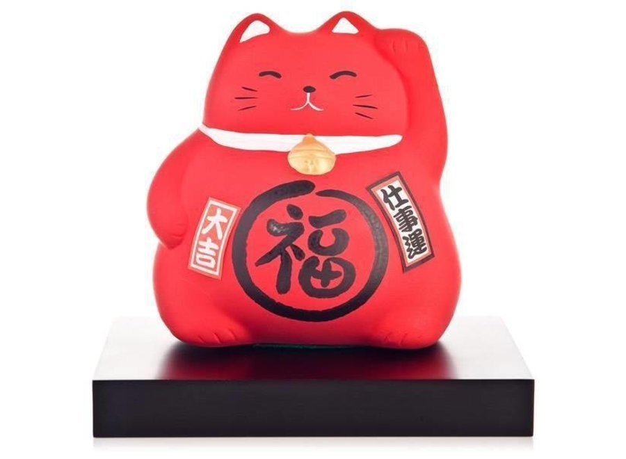 Lucky Cat Maneki Neko Red - Work