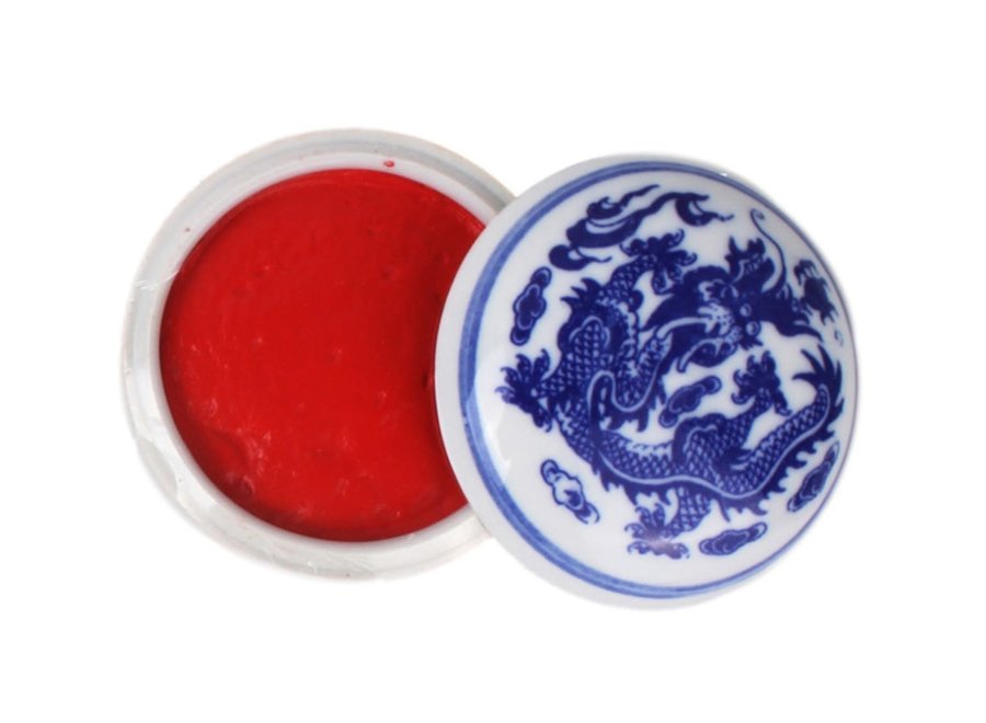 Chinese Seal Paste Chinese Calligraphy Stamp Bright Red