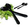 Vietnamese salad servers set black buffalo horn White bamboo design