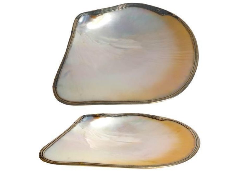 Fine Asianliving Vietnamese Oyster Shell Mother-of-Pearl Nacre Plate