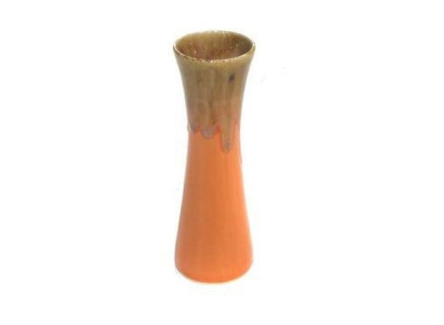 Vase en Céramique Thaï Orange  « Année 1950 » Grand