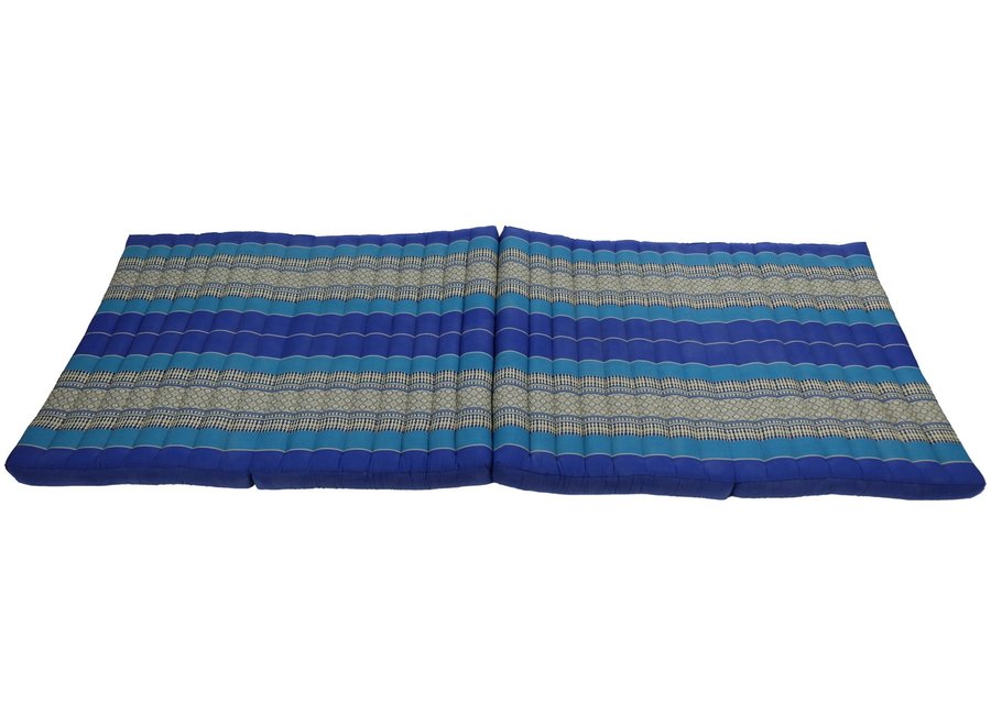 Matelas Thaï Pliable en Coton et Kapok XXXL - 80x200cm - Océan Bleu