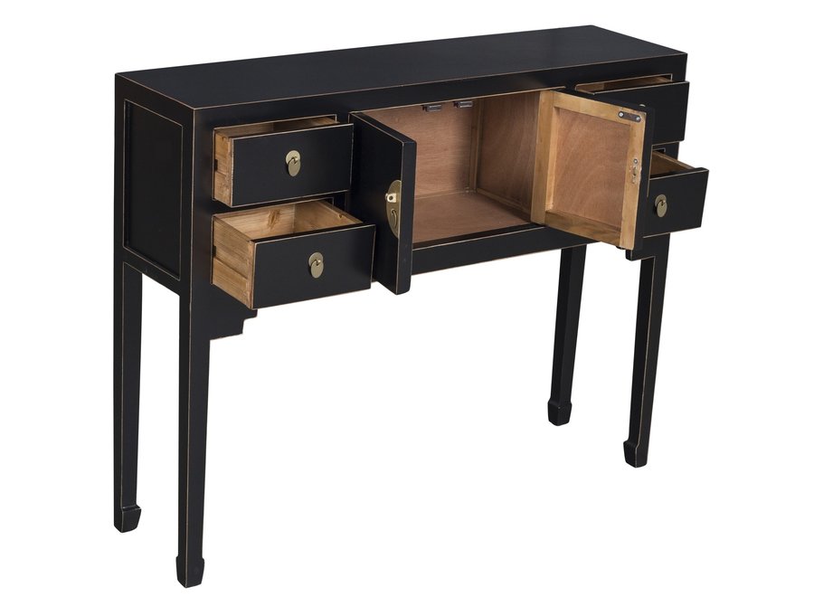 Console Chinoise Onyx Noir - Orientique Collection L100xP26xH80cm