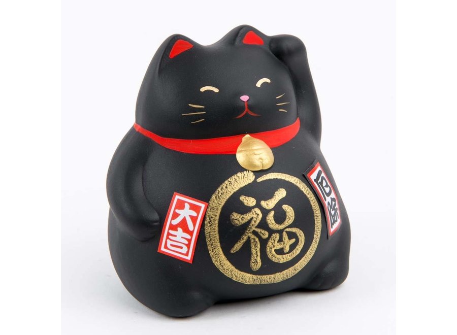 Winkekatze Maneki Neko Schwarz - Gegen Pech
