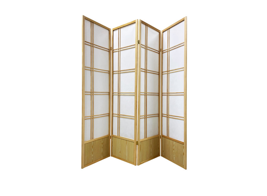 Japanese Room Divider Shoji W180xH180cm Privacy Screen Natural- Nishio