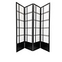 Japanese Room Divider Shoji W180xH180cm Privacy Screen Black - Nishio