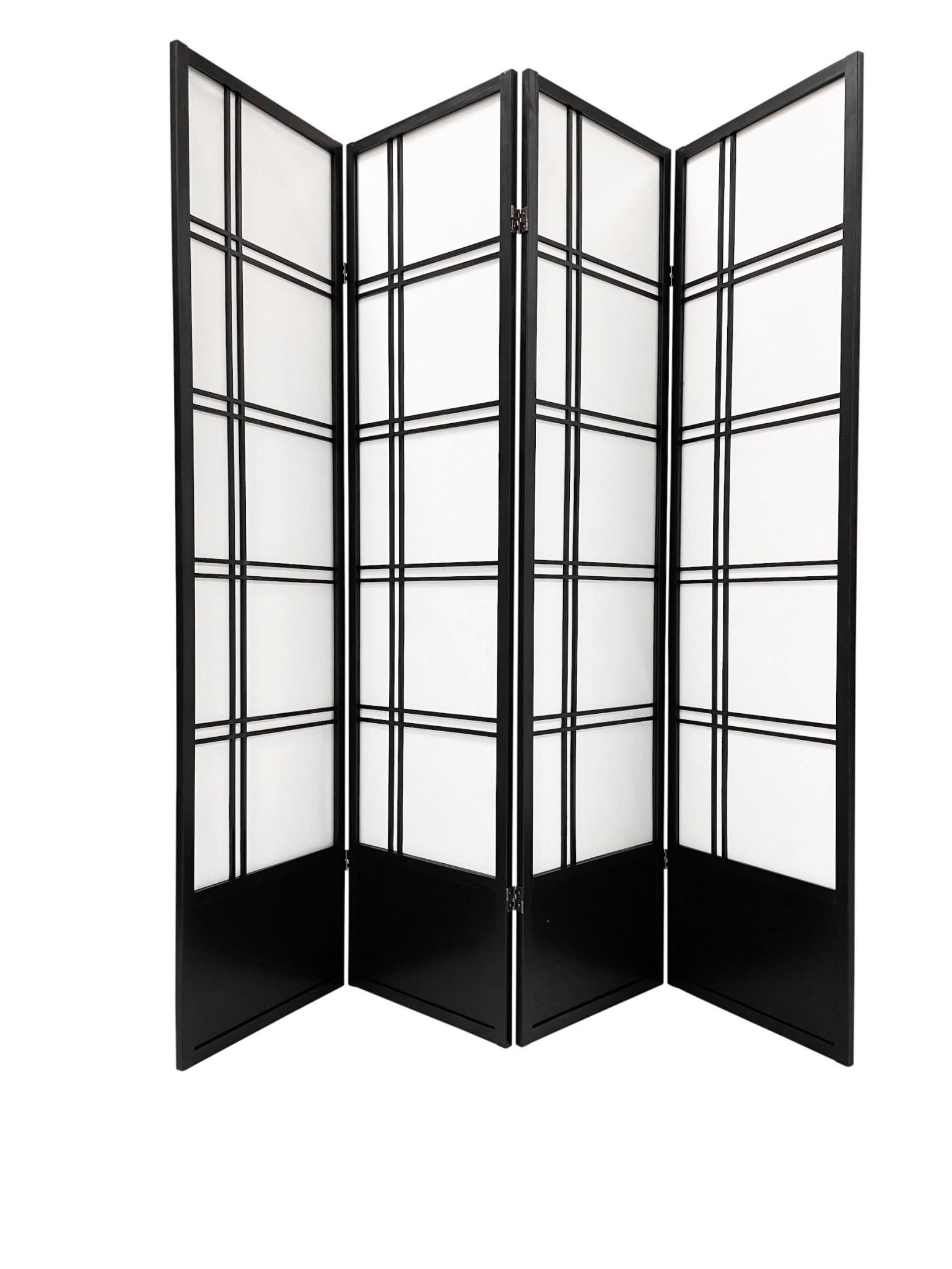 Fine Asianliving Japanese Room Divider Shoji W180xH180cm Privacy Screen Black Nishio Fine