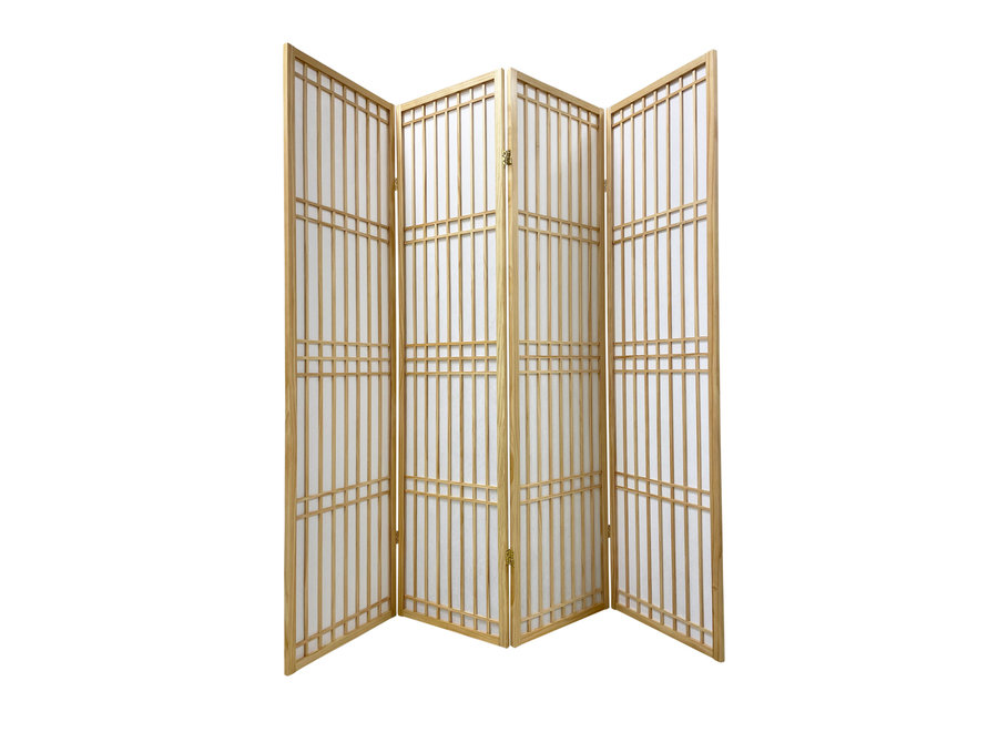 Japanese Room Divider Shoji W180xH180cm Privacy Screen Natural - Tokyo