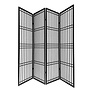 Japanese Room Divider Shoji W180xH180cm Privacy Screen Black - Tokyo