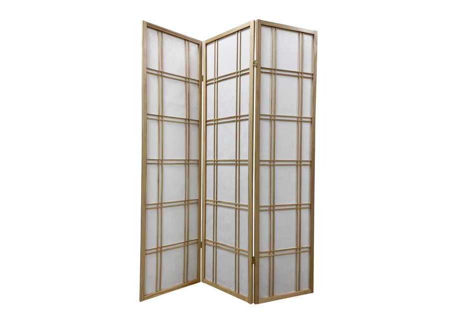 Japanese Room Divider Shoji W135xH180cm Privacy Screen Natural - Isumi