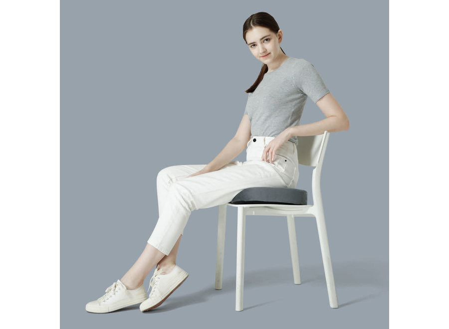 Belüftetes orthopädisches Sitzkissen aus gelverstärktem Memory-Schaum, U-Form, 45,5 x 36 x 6/7 cm